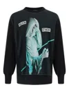 Undercover Brushed Cotton Oversized Sweatshirt With Graphic Print In Blue