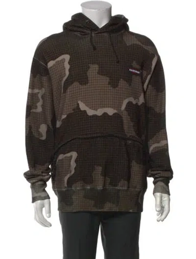 Pre-owned Undercover Printed Crew Neck Hoodie In Brown