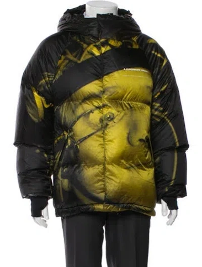 Pre-owned Undercover Printed Puffer Coat W/ Tags In Green