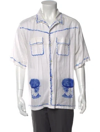Pre-owned Undercover Printed Short Sleeve Shirt In White