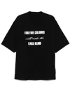 Undercover Graphic Print Black T-shirt With Exposed-seam Detailing And Logo Patch In Black