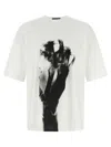 Undercover Oversized Crewneck T-shirt With Abstract Print In Gray