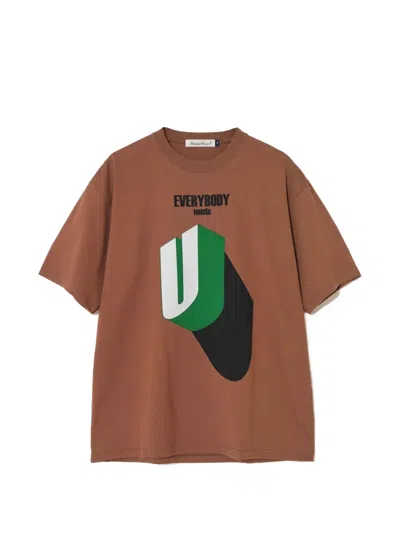 Undercover Printed T-shirt In Brown
