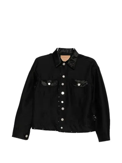 Undercover Printed-hem Jacket In Black