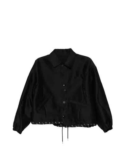 Undercover Printed-hem Jacket In Black