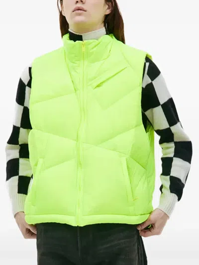 Undercover Quilted Puffer Vest In Green