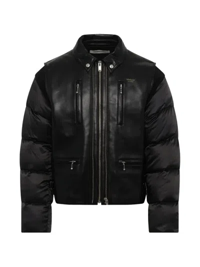 Undercover Quilted-sleeve Panelled Jacket In Black