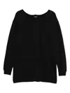 Undercover Raw-edge Sweater In Black