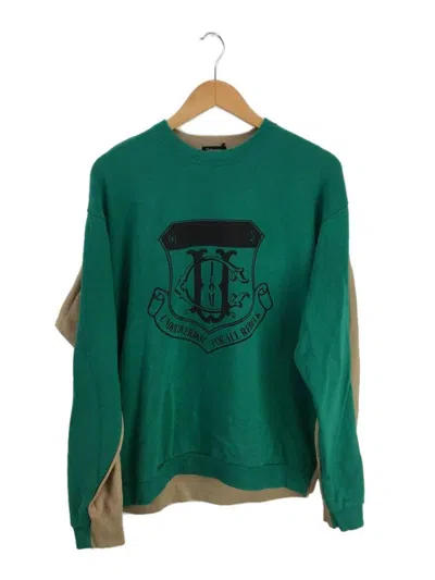 Pre-owned Undercover Reconstructed Ism Crest Sweatshirt In Beige/green