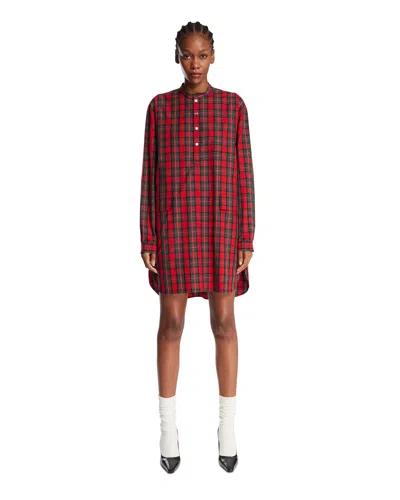 Undercover Red Tartan Shirt Dress