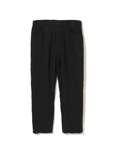 Undercover Regular Linen Trousers In Black