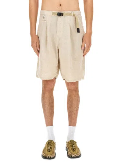 UNDERCOVER RELAXED FIT LINEN SHORTS WITH PRACTICAL POCKETS