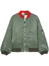 Undercover Khaki Fragment Design Edition Reversible Bomber Jacket In Green