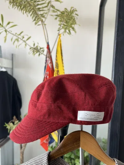 Pre-owned Undercover Reversible Military Cap In Burgandy