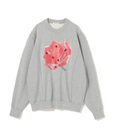 UNDERCOVER ROSE-APPLIQUÉ COTTON SWEATSHIRT