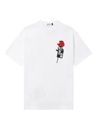 Undercover Rose-print T-shirt In White