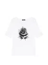 Undercover Rose-print T-shirt In White