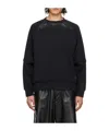 Undercover Round Collar Detachable Sleeve Sweater In Black