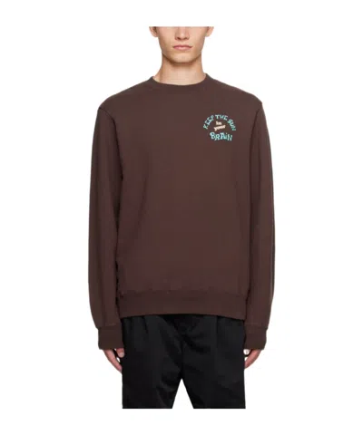 Undercover Round Neck Long-sleeved Sweater In Black