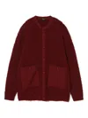 Undercover Round-neck Patch-pocket Cardigan In Red