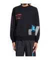 Undercover Artistic Black Printed Sweatshirt With Crew Neck Design In Black