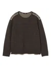 Undercover Round-neck Wool Sweater In Brown