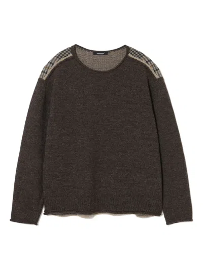 Undercover Round-neck Wool Sweater In Brown