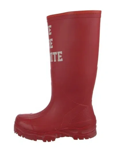 Pre-owned Undercover Rubber Rain Boots In Red