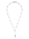 Undercover Safety Pin Necklace Silver In Metallic