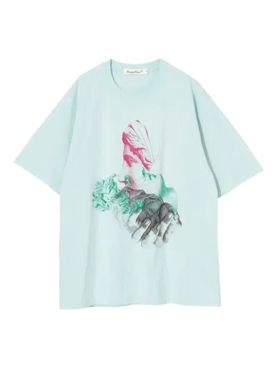 Undercover Sculpture-print T-shirt In Blue