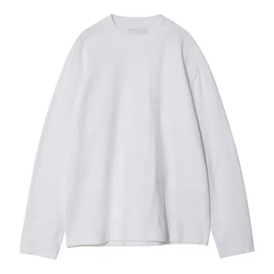 Undercover Seamed Long Sleeve Tee In White