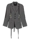 Undercover Seersucker Blazer In Black