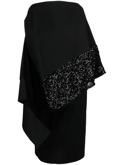 Undercover Sequin-embellished Layered Dress In Black