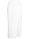 Undercover Textured-finish Cropped Trousers In White
