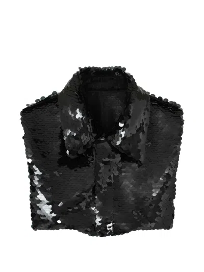 Undercover Sequin-embellished Collar In Black