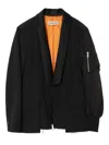 Undercover Shawl-lapel Bomber Jacket In Black