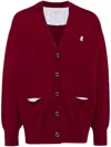 Undercover Sheep Patch Cardigan In Red