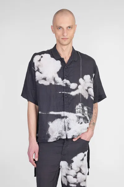 UNDERCOVER SHIRT IN BLACK LINEN