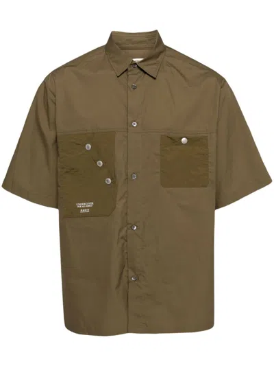 Undercover Short Sleeves Button Down Shirt In Brown