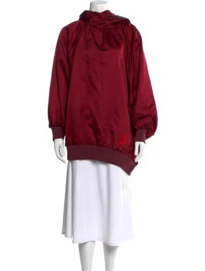 Pre-owned Undercover Silk Crew Neck Hoodie In Red