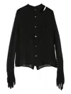 Undercover Hollowed-out Button Shirt In Black