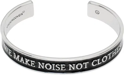Undercover Silver Engraved Bracelet In Blackxslv