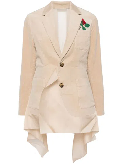 Undercover Single-breasted Blazer In Neutrals