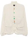 Undercover Single-breasted Buttoned Casual Jacket In White