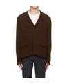 Undercover Single-breasted Button Lapel Jacket In Black