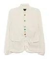 Undercover Single-breasted Buttoned Casual Jacket In White