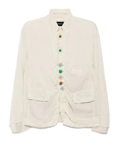 Undercover Single-breasted Buttoned Casual Jacket In White
