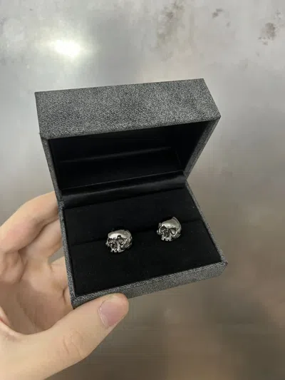 Pre-owned Undercover Skull Cufflinks In Black