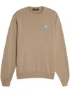 Undercover Skull-print Cotton Sweatshirt In Neutrals