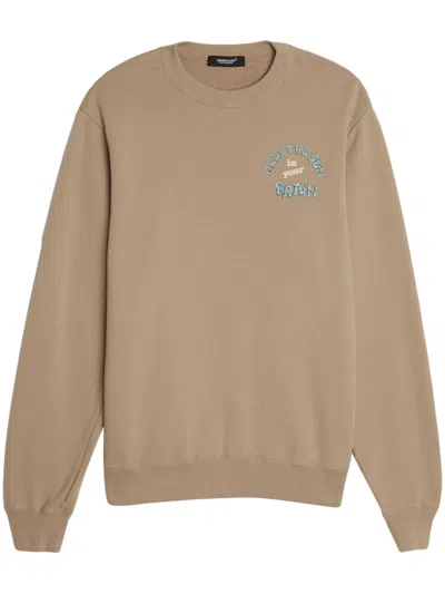 Undercover Skull-print Cotton Sweatshirt In Neutrals